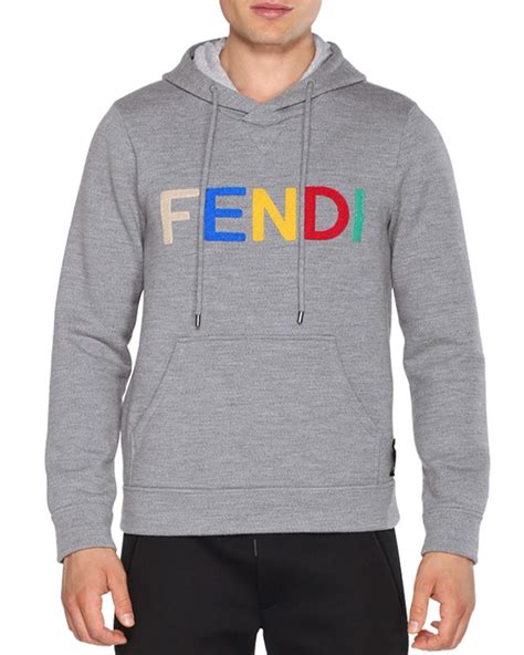 fendi shearling logo pullover hoodie|Fendi pants.